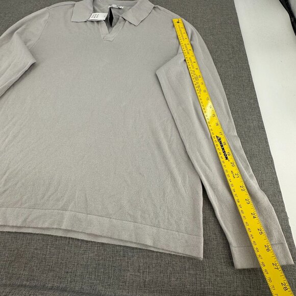 NEW And Now This Mens Henley Shirt Long Sleeve Split Neck $39.50 XL Lunar Rock - Picture 7 of 14